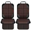 Picture of XHYANG Car Seat Protector 2 Pack, Thickest Padding, Waterproof 600D Fabric, Non-Slip Backing, Mesh Pockets, Brown