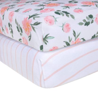 Picture of Burt's Bees Baby Essential Organic Cotton Fitted Crib Sheet, Breathable for Boy Girl Standard Crib & Toddler Mattresses