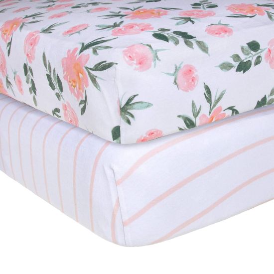 Picture of Burt's Bees Baby Essential Organic Cotton Fitted Crib Sheet, Breathable for Boy Girl Standard Crib & Toddler Mattresses