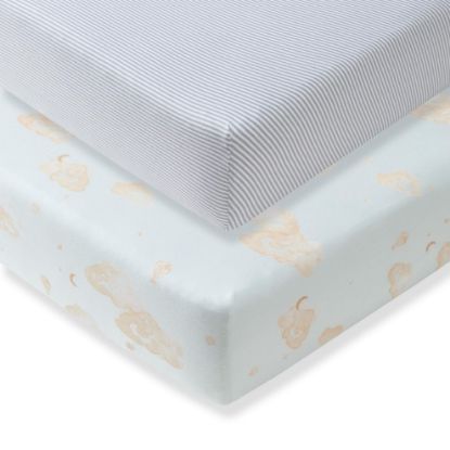 Picture of Burt's Bees Baby Essential Organic Cotton Fitted Crib Sheet, Breathable for Boy Girl Standard Crib & Toddler Mattresses