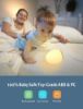 Picture of JolyWell Night Light for Kids with Color Changing Mode & Dimming Function, Rechargeable Baby Egg Night Light with 1 Hour Timer&Touch Control, up to 100H, Wood Grain