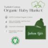 Picture of Personalized Baby Blanket, 100% Organic Cotton GOTS Certified, Customized Baby Blanket with Name, Baby Blankets for Boys and Girls, Perfect Personalized Gifts for Newborns, Kids and Baby Showers