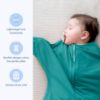 Picture of SleepingBaby Zipadee-Zip Transitional Swaddle Sack, 3-6 Month - Roomy Zipper Swaddle for Easy Diaper Changes and Proper Hip Development - Baby Swaddle Sack, X-Small - Classic Teal