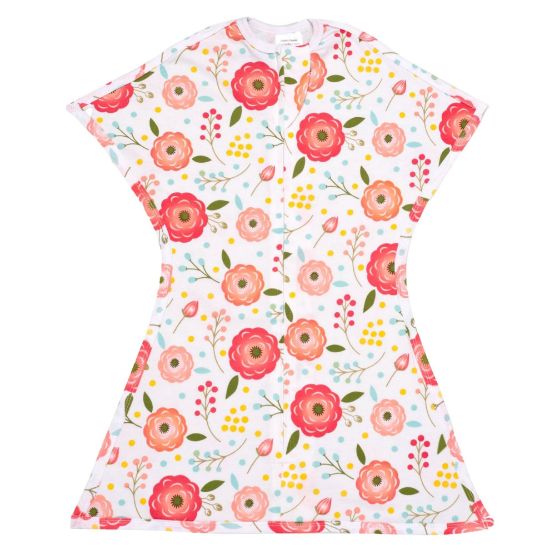 Picture of SleepingBaby Zipadee-Zip Transitional Swaddle Sack, 12-24 Month - Roomy Zipper Swaddle for Easy Diaper Changes and Proper Hip Development - Baby Swaddle Sack, Large - Pretty Poppy