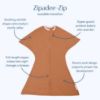 Picture of SleepingBaby Zipadee-Zip Transitional Swaddle Sack, 12-24 Month - Roomy Zipper Swaddle for Easy Diaper Changes and Proper Hip Development - Baby Swaddle Sack, Large - Spice