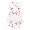 Picture of Happiest Baby Sleepea 5-Second Swaddle - 100% Organic Cotton Baby Swaddle Blanket - Doctor Designed Promotes Healthy Hip Development (Ivory Strawberries, Medium)