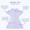 Picture of SleepingBaby Zipadee-Zip Transitional Swaddle Sack, 12-24 Month - Roomy Zipper Swaddle for Easy Diaper Changes and Proper Hip Development - Baby Swaddle Sack, Large - Paperwhite Flowers