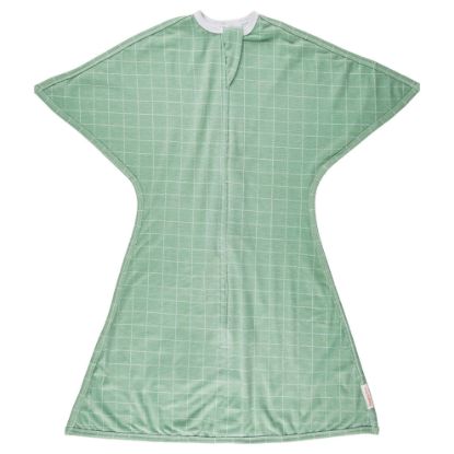 Picture of SleepingBaby Zipadee-Zip Transitional Swaddle Sack, 6-12 Month - Roomy Zipper Swaddle for Easy Diaper Changes and Proper Hip Development - Baby Swaddle Sack, Medium - Quilted Dot Green
