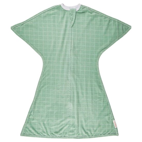 Picture of SleepingBaby Zipadee-Zip Transitional Swaddle Sack, 6-12 Month - Roomy Zipper Swaddle for Easy Diaper Changes and Proper Hip Development - Baby Swaddle Sack, Medium - Quilted Dot Green