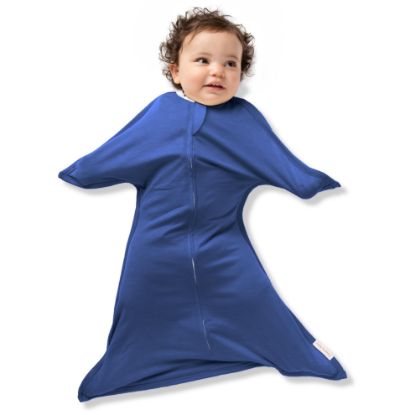 Picture of Sleeping Baby Zipadee-Zip Transitional Swaddle Sack, 6-12 Month - Roomy Zipper Sack for Easy Diaper Changes and Proper Hip Development - Medium, Classic Navy