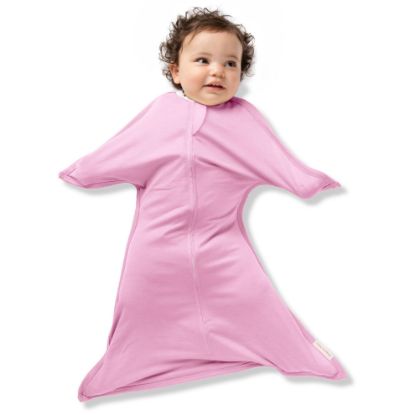 Picture of SleepingBaby Zipadee-Zip Transitional Swaddle Sack, 12-24 Month - Roomy Zipper Swaddle for Easy Diaper Changes and Proper Hip Development - Baby Swaddle Sack, Large - Classic Rose Pink