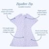 Picture of SleepingBaby Zipadee-Zip Transitional Swaddle Sack, 6-12 Month - Roomy Zipper Swaddle for Easy Diaper Changes and Proper Hip Development - Baby Swaddle Sack, Medium - Paperwhite Flowers