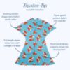 Picture of SleepingBaby Zipadee-Zip Transition Swaddle - Cozy Baby Swaddling Blanket with Zipper Convenience - Roomy Baby Wearable Blanket for Easy Diaper Changes - Friendly Fox, Small (4-8 Month)