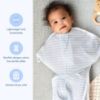 Picture of SleepingBaby Zipadee-Zip Transitional Swaddle Sack, 2T-3T - Roomy Zipper Swaddle for Easy Diaper Changes and Proper Hip Development - Baby Swaddle Sack, X-Large - Blue/Cream