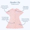 Picture of SleepingBaby Zipadee-Zip Transitional Swaddle Sack, 3-6 Month - Roomy Zipper Swaddle for Easy Diaper Changes and Proper Hip Development - Baby Swaddle Sack, X-Small - Cherries