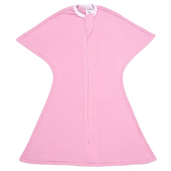 Picture of SleepingBaby Zipadee-Zip Transitional Swaddle Sack, 4-8 Month - Roomy Zipper Swaddle for Easy Diaper Changes and Proper Hip Development - Baby Swaddle Sack, Small - Classic Rose Pink