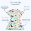 Picture of SleepingBaby Zipadee-Zip Transition Swaddle - Cozy Baby Swaddling Blanket with Zipper Convenience - Roomy Baby Wearable Blanket for Easy Diaper Changes - Dino, Large (12-24 Month)
