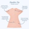 Picture of SleepingBaby Zipadee-Zip Transitional Swaddle Sack, 12-24 Month - Roomy Zipper Swaddle for Easy Diaper Changes and Proper Hip Development - Baby Swaddle Sack, Large - Stripes Strawberry/Cream