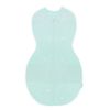 Picture of Happiest Baby Sleepea 5-Second Swaddle - 100% Organic Cotton Baby Swaddle Blanket - Doctor Designed Promotes Healthy Hip Development (Teal Stars, Small)