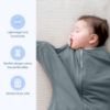 Picture of SleepingBaby Zipadee-Zip Transitional Swaddle Sack, 12-24 Month - Roomy Zipper Swaddle for Easy Diaper Changes and Proper Hip Development - Baby Swaddle Sack, Large - Classic Grey