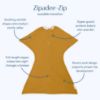 Picture of SleepingBaby Zipadee-Zip Transitional Swaddle Sack, 2T-3T - Roomy Zipper Swaddle for Easy Diaper Changes and Proper Hip Development - Baby Swaddle Sack, X-Large - Honey