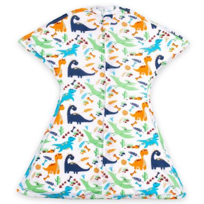Picture of SleepingBaby Zipadee-Zip Transitional Swaddle Sack, 3-6 Month - Roomy Zipper Swaddle for Easy Diaper Changes and Proper Hip Development - Baby Swaddle Sack, X-Small - Dino