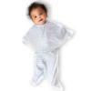 Picture of SleepingBaby Zipadee-Zip Transitional Swaddle Sack, 3-6 Month - Roomy Zipper Swaddle for Easy Diaper Changes and Proper Hip Development - Baby Swaddle Sack, X-Small - Blue/Cream