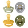 Picture of BIBS Pacifiers - Colour 4 Pack | Round Nipple Baby Pacifier | BPA Free Natural Rubber Latex Soother | Made in Denmark | Size 6-18 Months | Garden Colors