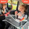 Picture of PILLANI Kids Travel Tray for Car - Car Seat Tray for Kids, Roadtrip Essentials, Carseat Table Tray for Kids Road Trip Activities - Toddler Lap Desk Organizer for Airplane