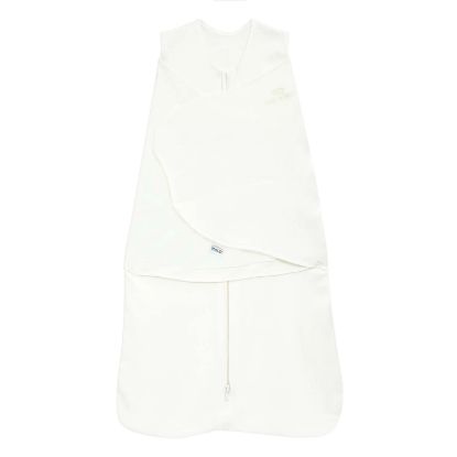 Picture of HALO 100% Cotton Sleepsack Swaddle, 3-Way Adjustable Wearable Blanket, TOG 1.5, Cream, Small, 3-6 Months