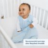 Picture of HALO SleepSack, 100% Cotton Wearable Blanket, Swaddle Transition Sleeping Bag, TOG 0.5, Baby Blue, Small, 0-6 Months
