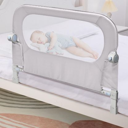 Picture of NUTIKAS Baby Bed Rail Guard for Toddlers - 35.5" Toddler Bed Side Rails for Crib, Twin, Full, Queen Bunk Size Bed Swing Down Bedrail Extral Tall Child Safety Side Railing Guards for Kids