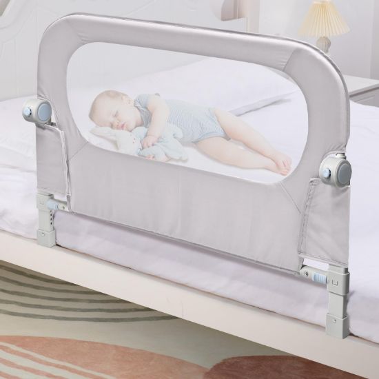 Picture of NUTIKAS Baby Bed Rail Guard for Toddlers - 35.5" Toddler Bed Side Rails for Crib, Twin, Full, Queen Bunk Size Bed Swing Down Bedrail Extral Tall Child Safety Side Railing Guards for Kids