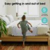 Picture of NUTIKAS Baby Bed Rail Guard for Toddlers - 35.5" Toddler Bed Side Rails for Crib, Twin, Full, Queen Bunk Size Bed Swing Down Bedrail Extral Tall Child Safety Side Railing Guards for Kids