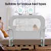 Picture of NUTIKAS Baby Bed Rail Guard for Toddlers - 35.5" Toddler Bed Side Rails for Crib, Twin, Full, Queen Bunk Size Bed Swing Down Bedrail Extral Tall Child Safety Side Railing Guards for Kids