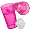 Picture of Reflo Smart Cup (Red & Clear 4-Pack) Open Training Cup, Toddler Cup, No Suction 6oz, 360 Control-Flow, USA MADE Premium High-Impact Plastic