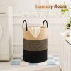 Picture of Artfeel Laundry Basket,Woven Cotton Rope Laundry Hamper,60L for Decorative Storage of Dirty Clothes,Toys and Blankets in Bathroom,Bedroom and Living Room