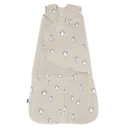 Picture of HALO Micro-Fleece Sleepsack Swaddle, 3-Way Adjustable Swaddle Blanket, TOG 3.0, Penguin Pals, Newborn, 0-3 Months