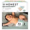 Picture of The Honest Company Clean Conscious Diapers for Sensitive Skin | Hypoallergenic, Fragrance Free | Spring '25 Limited Edition Prints | Club Box, Size 2 (12-18 lbs), 72 Count