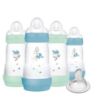Picture of MAM 9oz Easy Start Anti-Colic Baby Bottles, Medium Flow with Bonus Fast Flow Nipple, Breastfeeding-Like Silicone, Reduces Colic and Gas, Easy-to-Clean, BPA-Free, 2 Plus Months