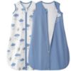 Picture of Yoofoss Baby Sleep Sack 18-24 Months with Plush Dots, 2 Pack TOG 1.5 Fleece Baby Wearable Blanket with 2-Way Zipper, Cotton Fabric Toddler Sleeping Sack, (X-Large)