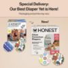 Picture of The Honest Company Clean Conscious Diapers for Sensitive Skin | Hypoallergenic, Fragrance Free | Gender Neutral Prints | Club Box, Size 4 (22-37 lbs), 54 Count