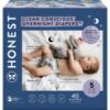 Picture of The Honest Company Clean Conscious Overnight Diapers for Sensitive Skin | Hypoallergenic, Fragrance Free | Cozy Cloud + Star Signs | Club Box, Size 5 (27+ lbs), 40 Count