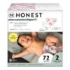 Picture of The Honest Company Clean Conscious Diapers for Sensitive Skin | Hypoallergenic, Fragrance Free | Girl Prints | Club Box, Size 2 (12-18 lbs), 72 Count
