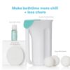 Picture of Frida Baby Baby Bath Upgrade Kit | Infant and Toddler Bath Essentials, Rinser Cup, Baby Bath Silicone Brush, Bath Bombs, Essential Oil Vapor Drops, white