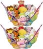 Picture of Lilly's Love Large Stuffed Animal Hammock | Corner Hanging Organizer, Stuffed Animal Storage | Easy to Hang Plushie Net w/Included Anchors & Hooks | Cute Room & Bedroom Decor (Rainbow, 2 Pack)