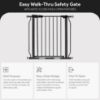 Picture of BalanceFrom Walk-Thru Safety Gate for Baby and Pets, Child Proof Fence for Doorways, Stairways, Hallways, 29.1" to 33.8" Opening, 30" Height, Graphite