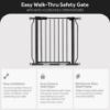 Picture of BalanceFrom Walk-Thru Safety Gate for Baby and Pets, Child Proof Fence for Doorways, Stairways, Hallways, 29.1" to 33.8" Opening, 30" Height, Graphite