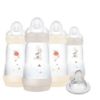 Picture of MAM 9oz Easy Start Anti-Colic Baby Bottle, Medium Flow with Bonus Fast Flow Nipple, Breastfeeding-Like Silicone Nipple, Reduces Colic and Gas, Easy-to-Clean, BPA-Free, Vented Bottle for Newborns