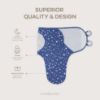 Picture of Comfy Cubs Swaddle Blanket Baby Girl Boy Easy Adjustable 3 Pack Infant Sleep Sack Wrap Newborn Babies (Large 3-6 Months, Dark Blue)